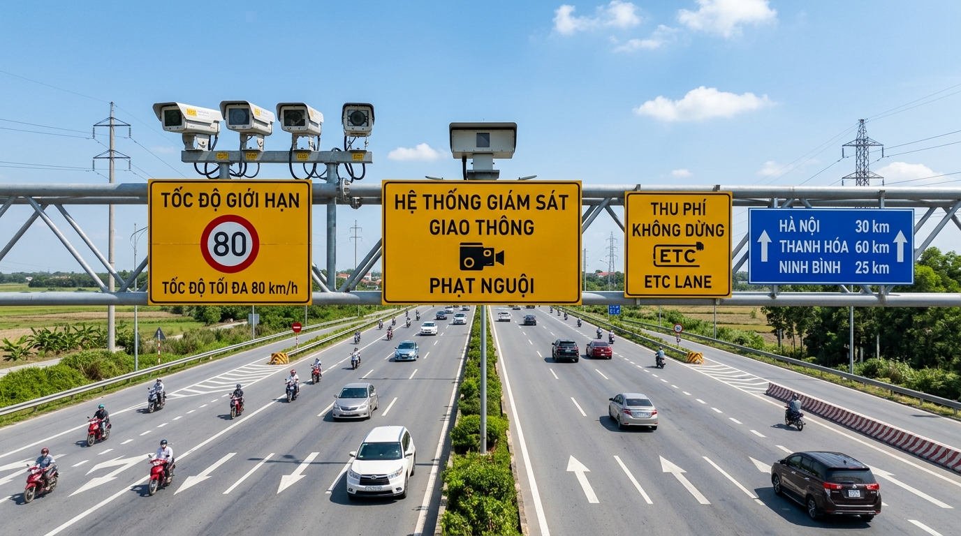 Hệ thống camera giám sát tốc độ tự động phạt nguội trên cao tốc và quốc lộ 2026